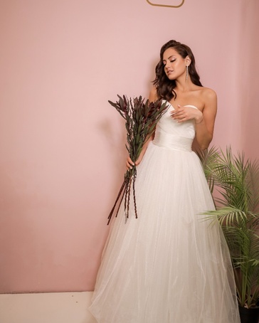 Свадебное платье с атласным топом - Yes Dress